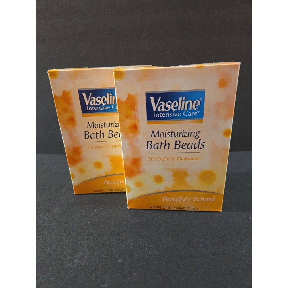 Vaseline Intensive Care Moisturizing Bath Beads Peaceful Orchard 24oz NOS Lot 2